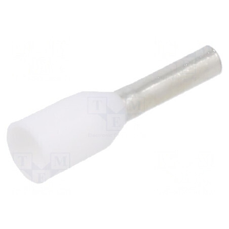 Vârf tub capăt izolată cupru 0,75mm2 6mm cositorit albă | Electronic-mag.ro | Componente Electronice
