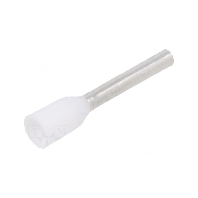 Vârf tub de capăt izolată cupru 0,75mm² 10mm cositorit albă | Electronic-mag.ro | Componente Electronice Vârf tub de capăt izolată cupru 0,75mm² 10mm cositorit albă | Electronic-mag.ro | Componente Electronice
