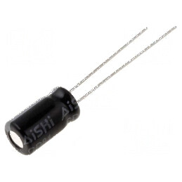 Condensator electrolitic THT 10uF 63V 6,3x11mm ±20% 2000h | Electronic-mag.ro | Componente Electronice