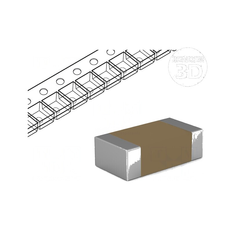 Condensator ceramic MLCC 100nF 50V X7R ±10% SMD 0805 | Electronic-mag.ro | Componente Electronice