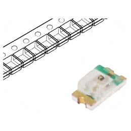 LED SMD 0603 ambră 80-120mcd 1.6x0.8x0.6mm 130° 20mA 60mW | Electronic-mag.ro | Componente Electronice