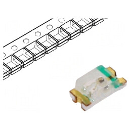 LED SMD 0603 Galben-Verde 20-40mcd 1,6x0,8x0,6mm 130° 20mA | Electronic-mag.ro | Componente Electronice