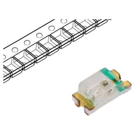 LED SMD 0603 Galben-Verde 20-40mcd 1,6x0,8x0,6mm 130° 20mA | Electronic-mag.ro | Componente Electronice