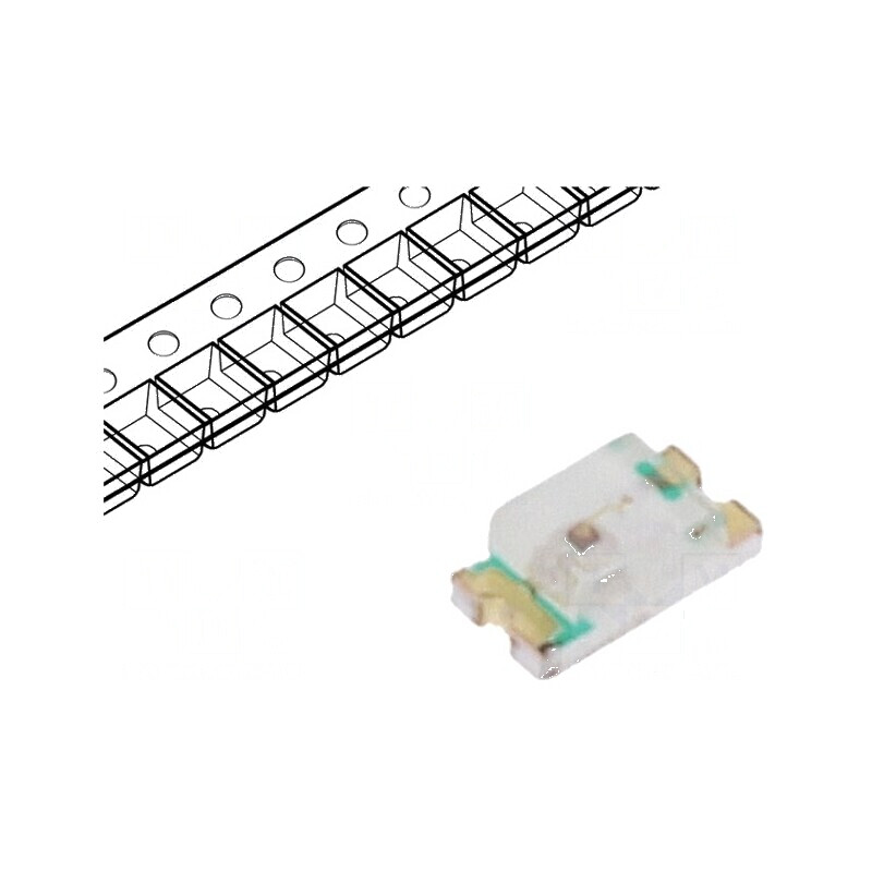 LED SMD 0603 galben 80-120mcd 1,6x0,8x0,6mm 130° 20mA 60mW | Electronic-mag.ro | Componente Electronice