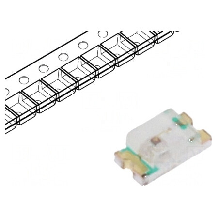 LED SMD 0603 galben 80-120mcd 1,6x0,8x0,6mm 130° 20mA 60mW | Electronic-mag.ro | Componente Electronice