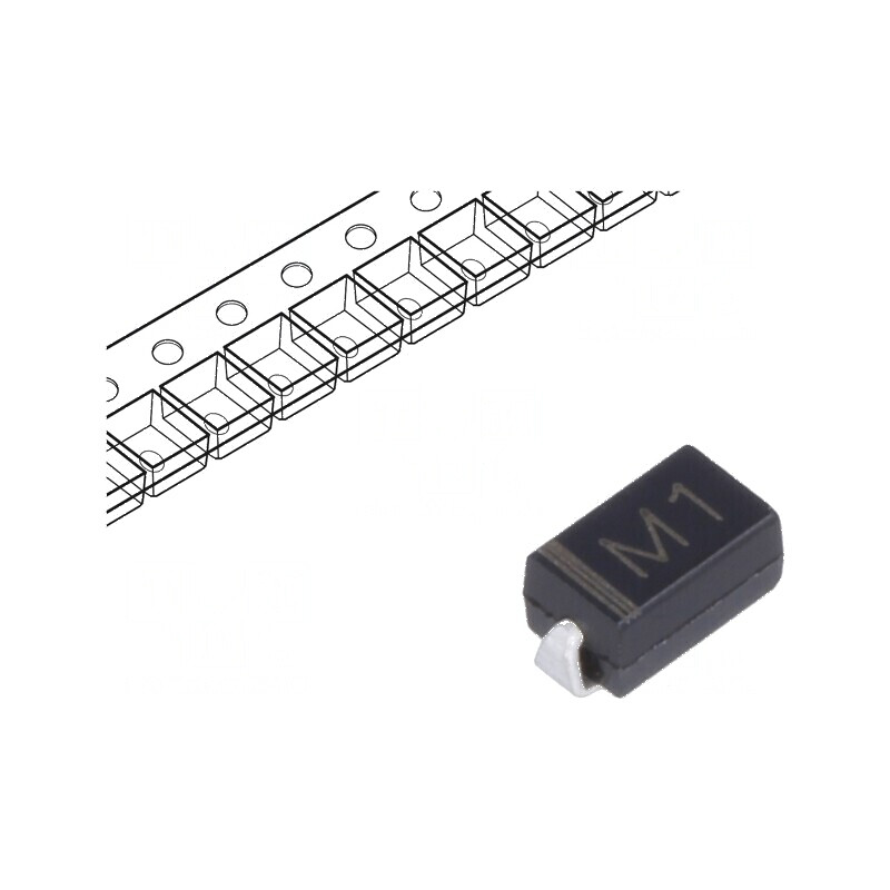 Diodă redresoare SMD 50V 1A Ufmax 1,1V Ifsm 30A | Electronic-mag.ro | Componente Electronice