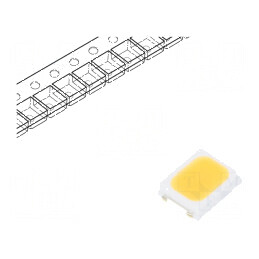 LED SMD 2835 PLCC2 Alb Cald 14-20lm 2850-3050K 90 120° 60mA | Electronic-mag.ro | Componente Electronice