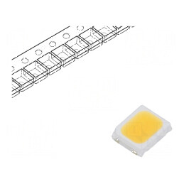 LED SMD 2835 PLCC2 Alb Cald 16-22lm 3325-3575K 90 120° 60mA | Electronic-mag.ro | Componente Electronice