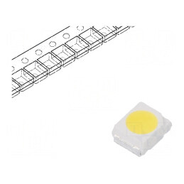 LED SMD 3528 Alb Rece 6-10lm 4650-5350K 20mA | Electronic-mag.ro | Componente Electronice