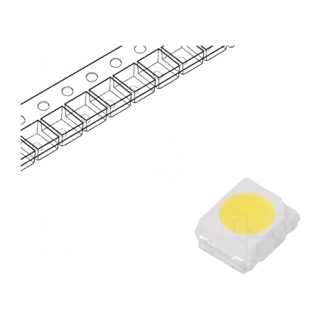 LED SMD 3528 Alb Rece 6-10lm 4650-5350K 20mA | Electronic-mag.ro | Componente Electronice