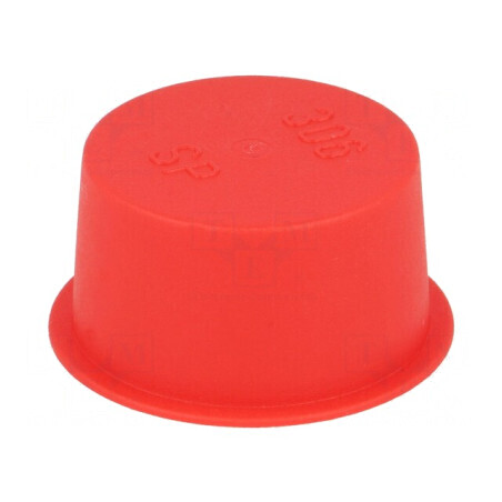 Obturator Corp roşie 37,8mm x 16,8mm LDPE SafeCAP | Electronic-mag.ro | Componente Electronice