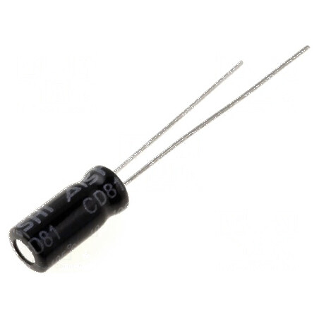 Condensator electrolitic THT 1uF 100V 5x11mm 2mm Raster | Electronic-mag.ro | Componente Electronice