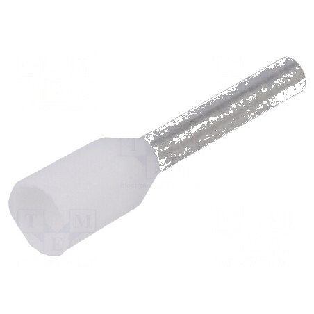 Vârf tub capăt izolat cupru 0,75mm² 8mm cositorit alb | Electronic-mag.ro | Componente Electronice