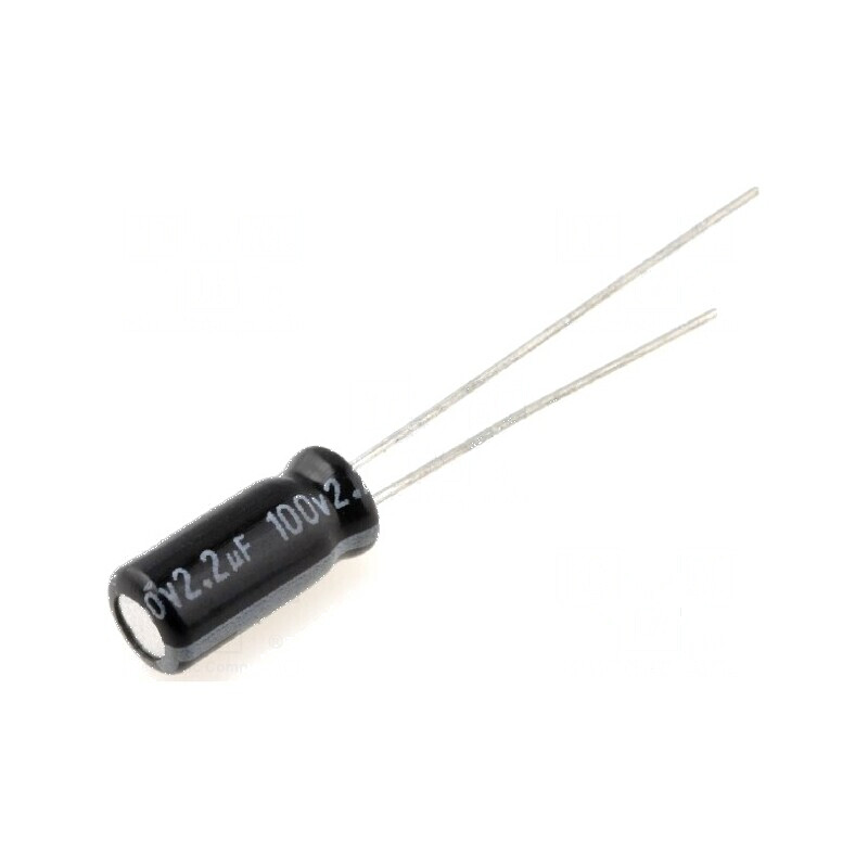 Condensator electrolitic THT 2,2uF 100V Ø5x11mm 2mm Raster | Electronic-mag.ro | Componente Electronice Condensator electrolitic THT 2,2uF 100V Ø5x11mm 2mm Raster | Electronic-mag.ro | Componente Electronice