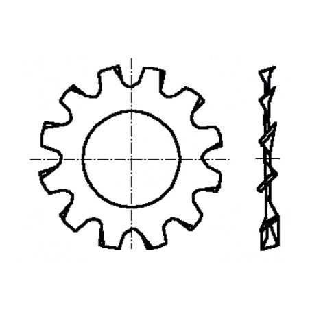 Şaibă dinţată M3 D6mm h0,4mm oţel elastic | Electronic-mag.ro | Componente Electronice