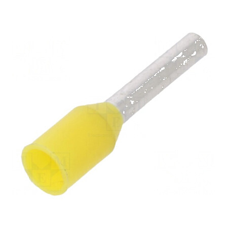 Vârf tub de capăt izolată 1mm² 8mm cositorit galbenă | Electronic-mag.ro | Componente Electronice