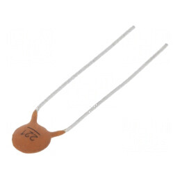 Condensator ceramic 220pF 100V Y5P ±10% THT 5mm | Electronic-mag.ro | Componente Electronice
