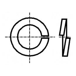 Şaibă elastică M4 D7,6mm h0,9mm oţel zincat BN 762 | Electronic-mag.ro | Componente Electronice