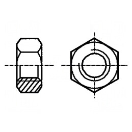 Piuliță hexagonală M4 din oțel cu finisaj negru 7mm | Electronic-mag.ro | Componente Electronice