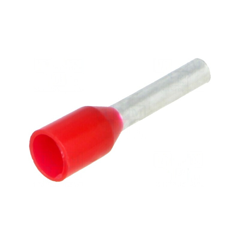 Vârf tub capăt izolat cupru 1mm² 8mm cositorit crimpat | Electronic-mag.ro | Componente Electronice