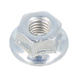 Piuliță cu flanșă hexagonală M3, 0,5 mm, oțel zincat | Electronic-mag.ro | Componente Electronice