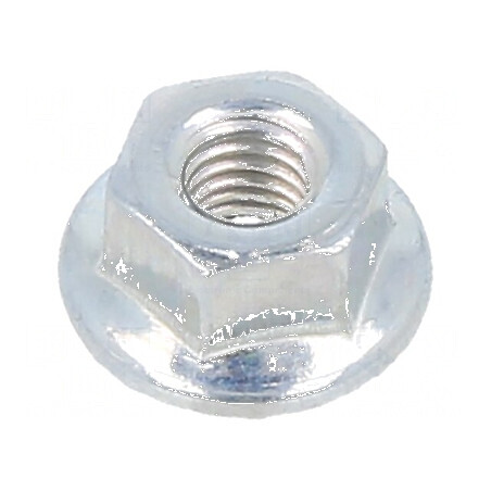 Piuliță cu flanșă hexagonală M3, 0,5 mm, oțel zincat | Electronic-mag.ro | Componente Electronice