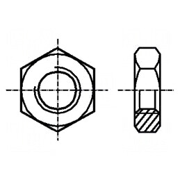Piuliță hexagonală M6 oțel zincat 10mm BN 124 | Electronic-mag.ro | Componente Electronice