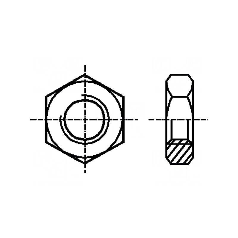 Piuliță hexagonală M6 oțel zincat 10mm BN 124 | Electronic-mag.ro | Componente Electronice