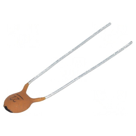 Condensator ceramic 22pF 100V C0G (NP0) ±10% THT 5mm | Electronic-mag.ro | Componente Electronice