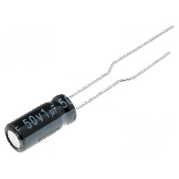 Condensator electrolitic 1uF 50VDC Ø5x11mm 2,5mm Raster | Electronic-mag.ro | Componente Electronice
