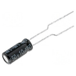 Condensator electrolitic 10uF 50VDC Ø5x11mm 2,5mm | Electronic-mag.ro | Componente Electronice