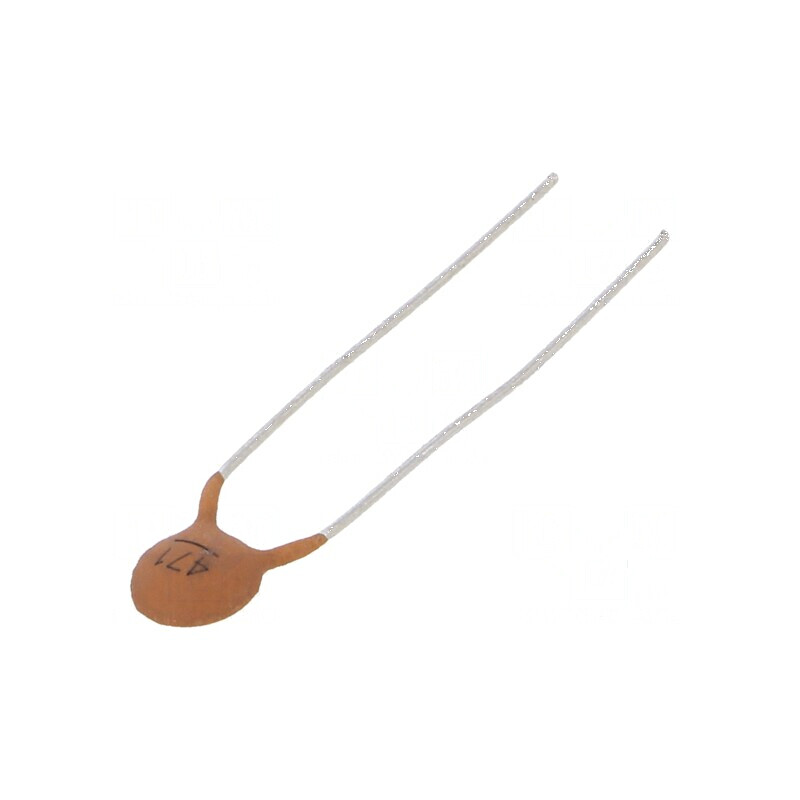 Condensator ceramic 470pF 100V Y5P ±10% THT 5mm | Electronic-mag.ro | Componente Electronice