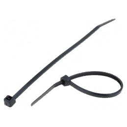 Colier de strângere poliamidă 155mm negru 78,5N | Electronic-mag.ro | Componente Electronice