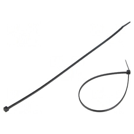 Colier de strângere poliamidă 200mm negru 80N | Electronic-mag.ro | Componente Electronice