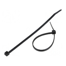 Colier de strângere poliamidă 140mm, 3.6mm, 177N, negru | Electronic-mag.ro | Componente Electronice