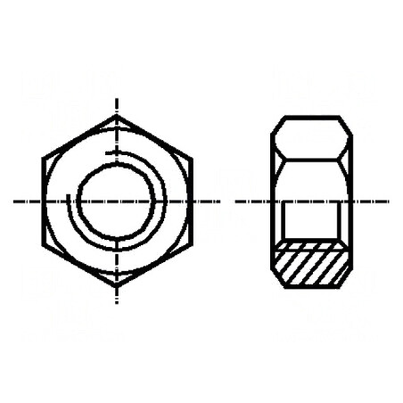 Piuliță hexagonală M5 0,8 oțel inoxidabil A2 H: 4mm 8mm | Electronic-mag.ro | Componente Electronice