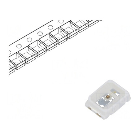 LED SMD 2216 Portocalie PLCC2 170-430mcd 2,2x1,6x0,55mm 120° | Electronic-mag.ro | Componente Electronice