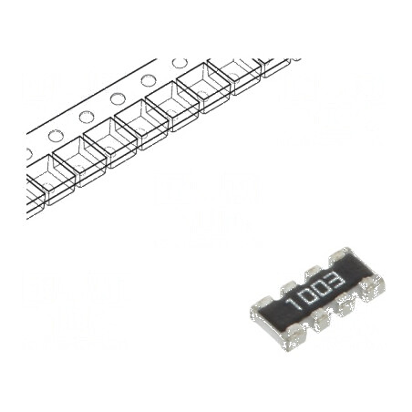 Rezistor multipolar Y SMD 100kΩ ±1% 62,5mW 4 rezistori | Electronic-mag.ro | Componente Electronice
