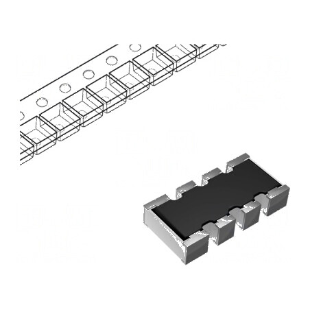 Rezistor multipolar Y SMD 10kΩ ±5% 62,5mW 4 rezistori | Electronic-mag.ro | Componente Electronice