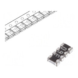 Rezistor multipolar Y SMD 36Ω ±5% 62,5mW 4 rezistori | Electronic-mag.ro | Componente Electronice
