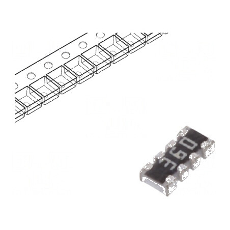 Rezistor multipolar Y SMD 36Ω ±5% 62,5mW 4 rezistori | Electronic-mag.ro | Componente Electronice