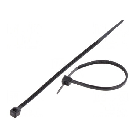 Colier de strângere poliamidă negru 100mm x 2,4mm 78,5N | Electronic-mag.ro | Componente Electronice