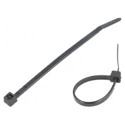 Colier de strângere poliamidă 100mm, 3,6mm, 177N, negru | Electronic-mag.ro | Componente Electronice