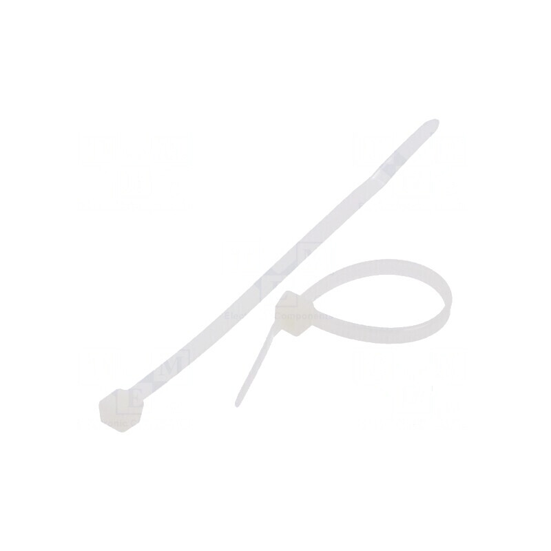 Colier de strângere poliamidă 100mm 3,6mm 177N naturală | Electronic-mag.ro | Componente Electronice