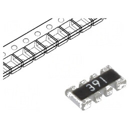 Rezistor multipolar Y SMD 390Ω ±5% 62,5mW 4 rezistori | Electronic-mag.ro | Componente Electronice