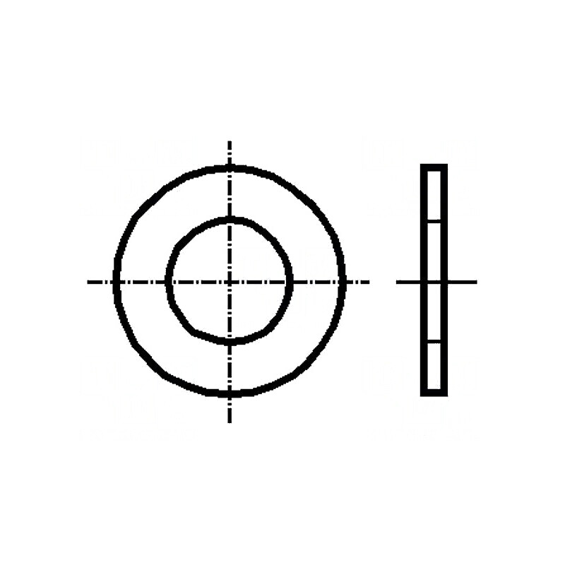 Şaibă rotundă M4 D8mm h0,5mm oțel inoxidabil A2 | Electronic-mag.ro | Componente Electronice