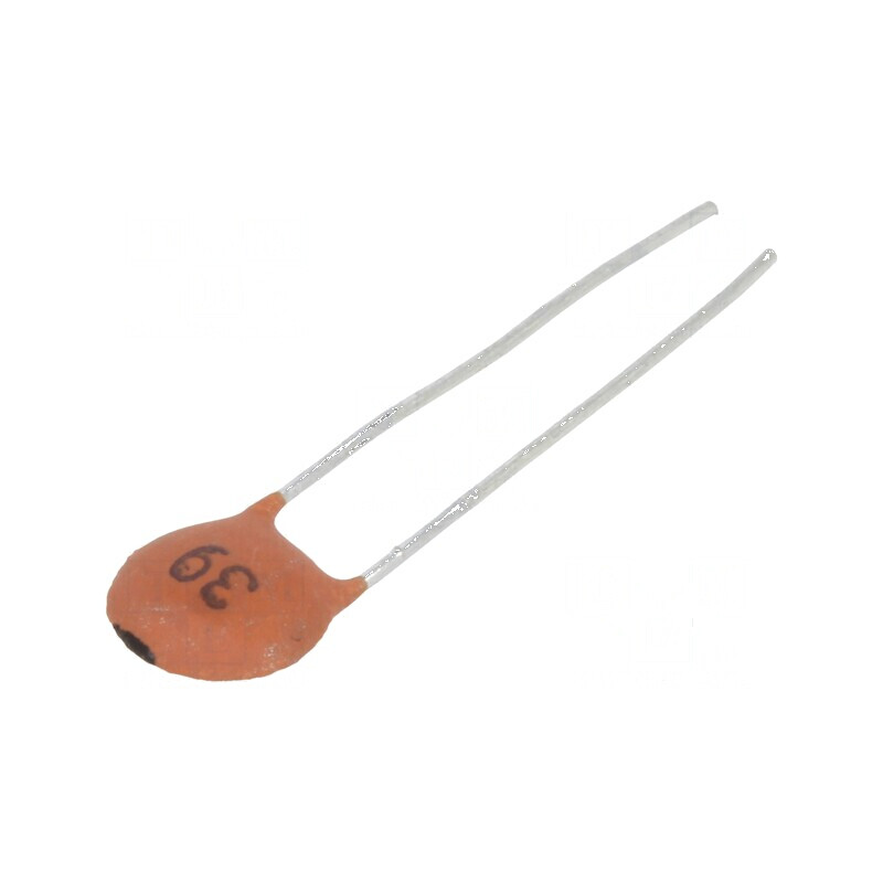 Condensator ceramic 39pF 100V C0G (NP0) ±5% THT 2,5mm | Electronic-mag.ro | Componente Electronice Condensator ceramic 39pF 100V C0G (NP0) ±5% THT 2,5mm | Electronic-mag.ro | Componente Electronice