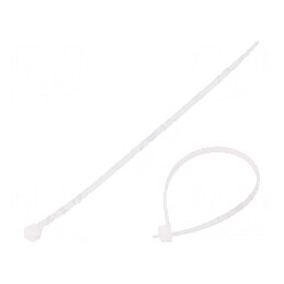 Colier de strângere poliamidă 120mm 2,5mm 80N naturală | Electronic-mag.ro | Componente Electronice