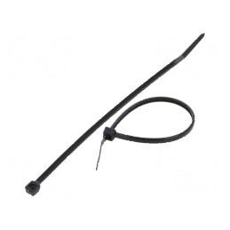 Colier de strângere poliamidă 120mm x 2,5mm 80N negru | Electronic-mag.ro | Componente Electronice