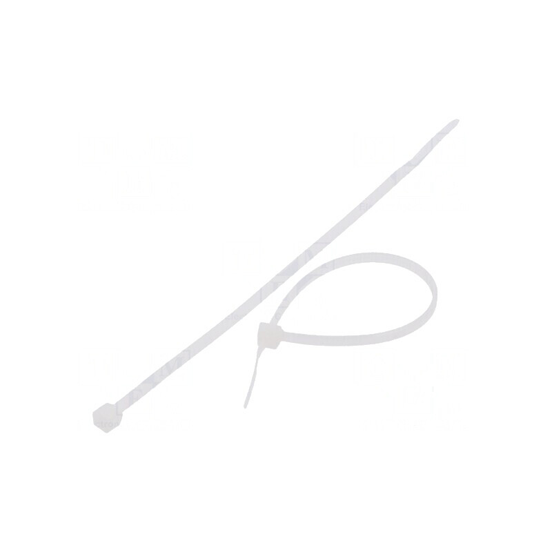 Colier de strângere poliamidă 120mm 2,5mm 80N naturală | Electronic-mag.ro | Componente Electronice